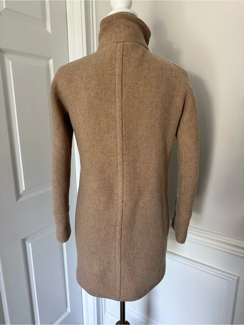 J.Crew Stadium Cloth Cocoon Coat Wool Nello Gori Camel Tan Size 0 B2770